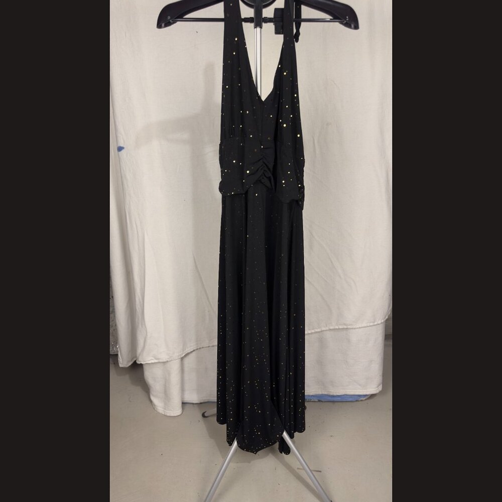 Mariage women's long sleeveless‎ tank black dress size 16